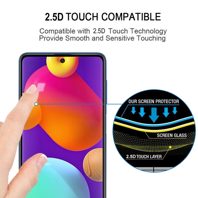 For Samsung Galaxy M62 Full Glue Full Screen Tempered Glass Film
