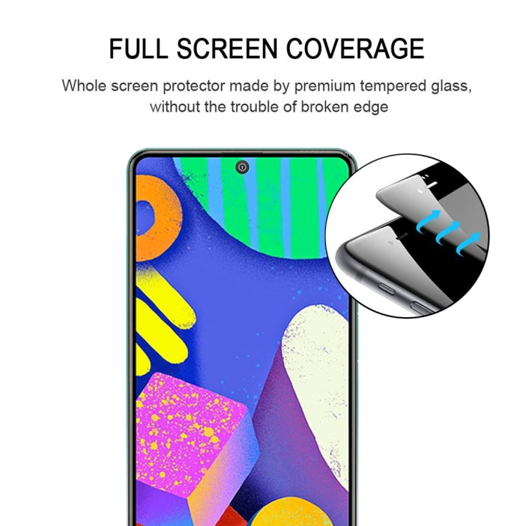 For Samsung Galaxy F62 Full Glue Full Screen Tempered Glass Film