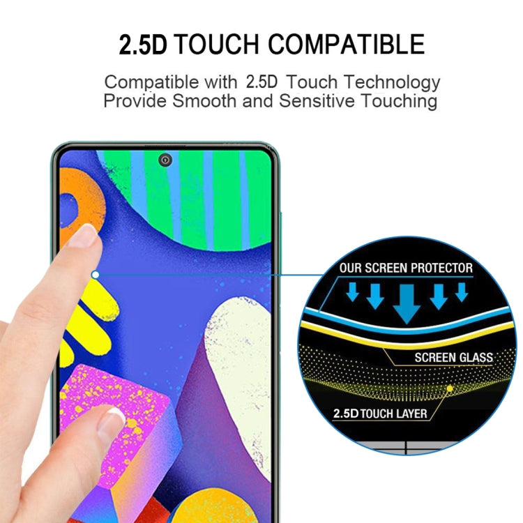 For Samsung Galaxy F62 Full Glue Full Screen Tempered Glass Film