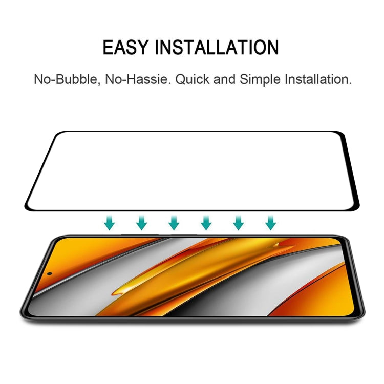 For Xiaomi Poco F3 Full Glue Full Screen Tempered Glass Film