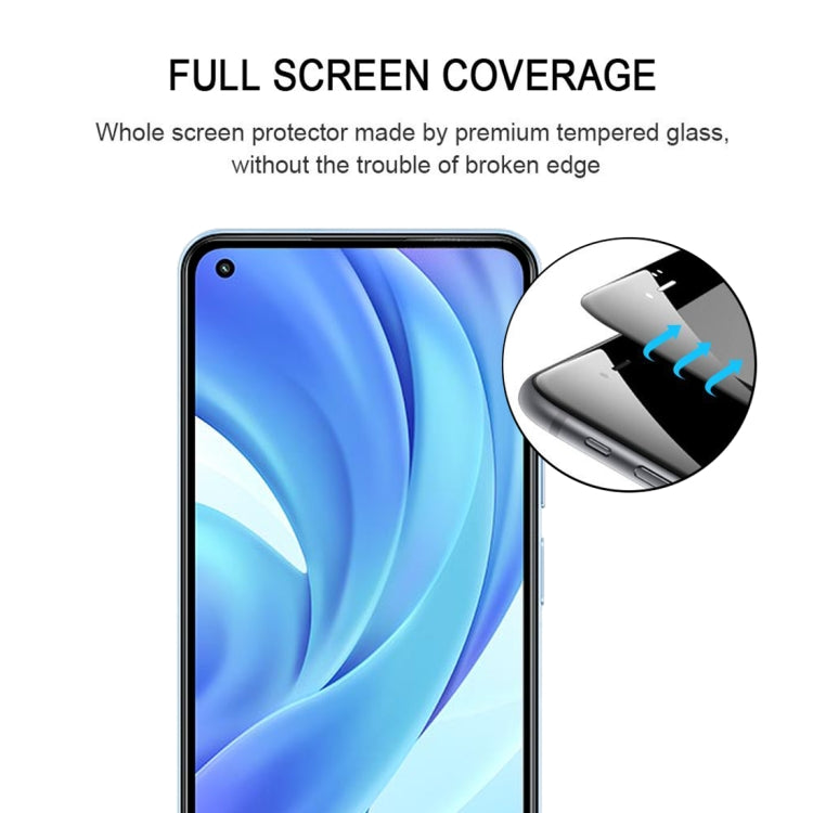 For Xiaomi Mi 11 Lite Full Glue Full Screen Tempered Glass Film