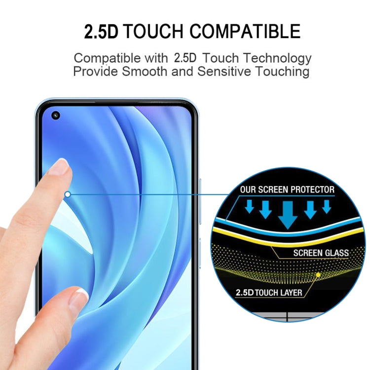 For Xiaomi Mi 11 Lite Full Glue Full Screen Tempered Glass Film