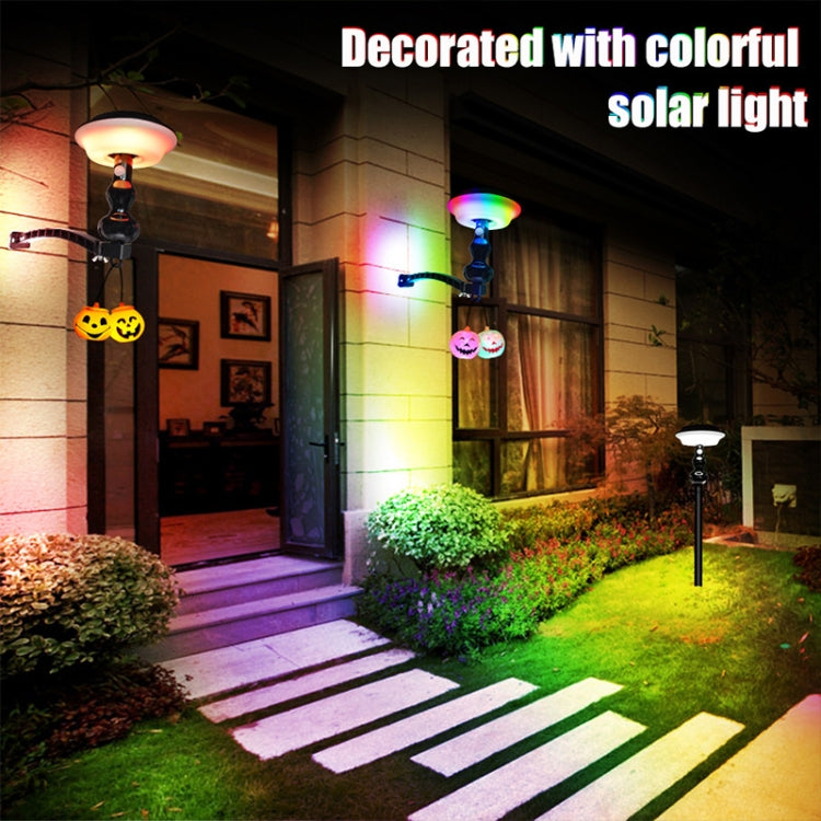 Solar Power Gourd Colorful Wall-mounted Light Outdoor Garden Landscape Lawn Lamp(Black)