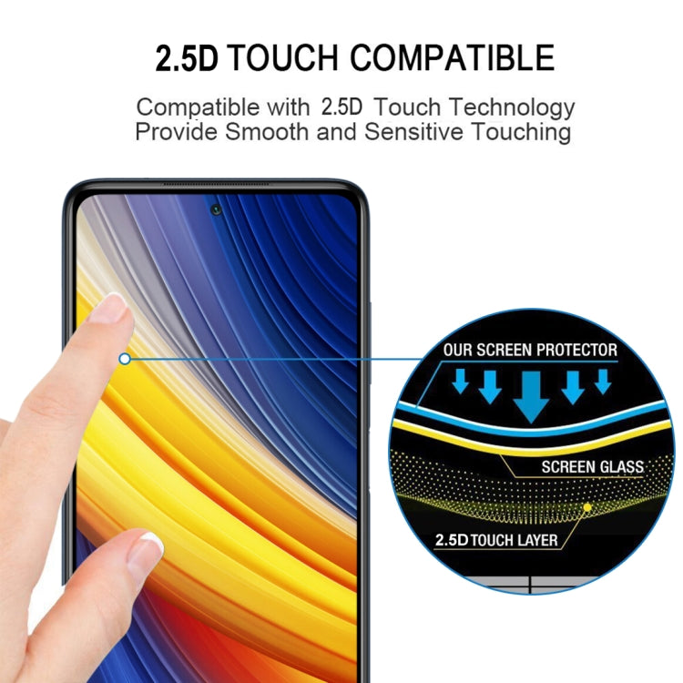 For Xiaomi Poco X3 Pro 25 PCS Full Glue Full Screen Tempered Glass Film