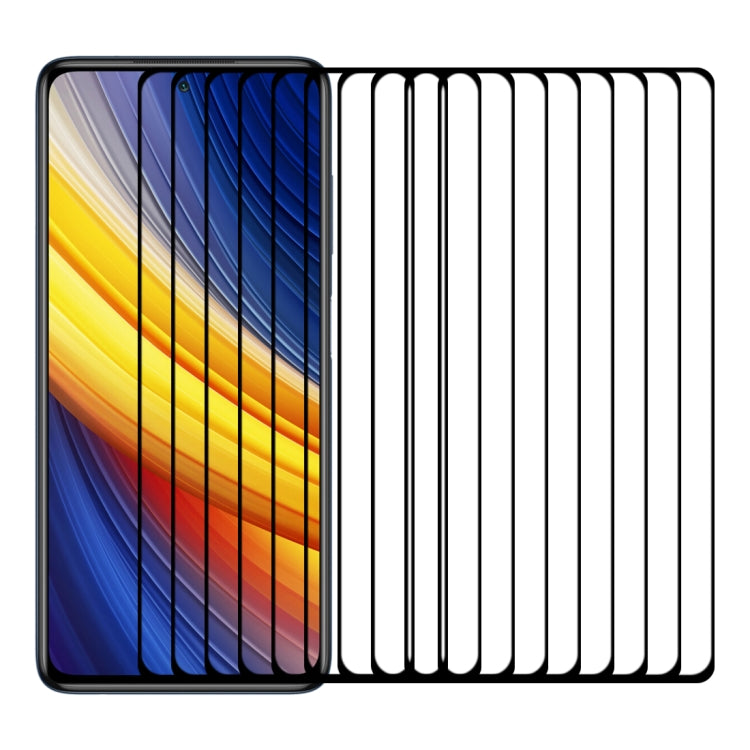 For Xiaomi Poco X3 Pro 25 PCS Full Glue Full Screen Tempered Glass Film