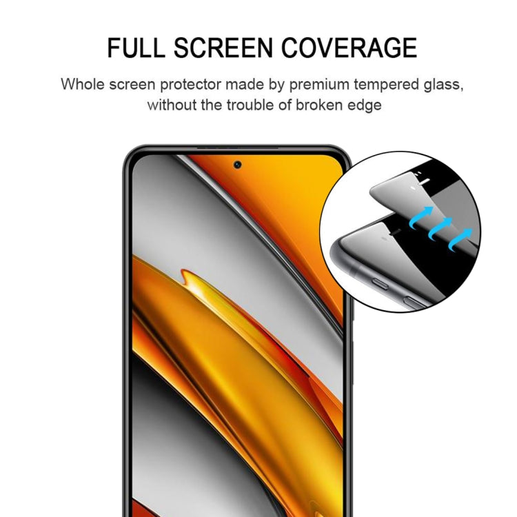 For Xiaomi Poco F3 25 PCS Full Glue Full Screen Tempered Glass Film