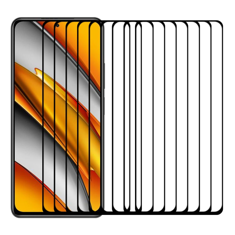 For Xiaomi Poco F3 25 PCS Full Glue Full Screen Tempered Glass Film