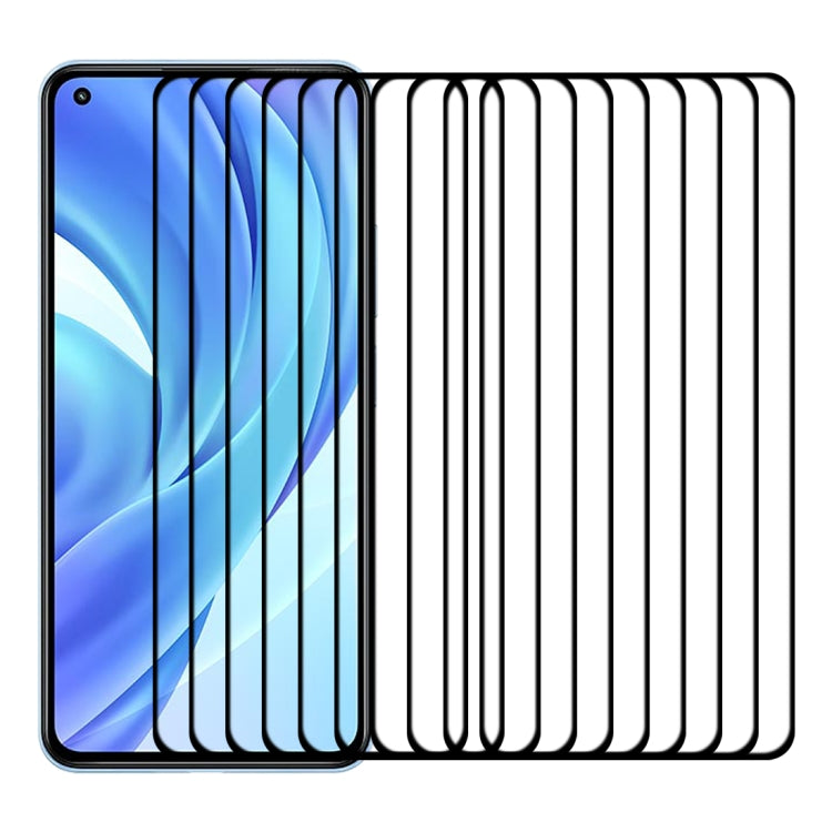 For Xiaomi Mi 11 Lite 25 PCS Full Glue Full Screen Tempered Glass Film