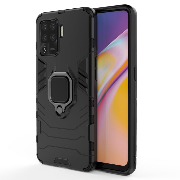 For OPPO A94 Shockproof PC + TPU Protective Case with Magnetic Ring Holder
