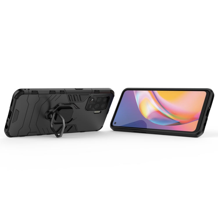 For OPPO A94 Shockproof PC + TPU Protective Case with Magnetic Ring Holder