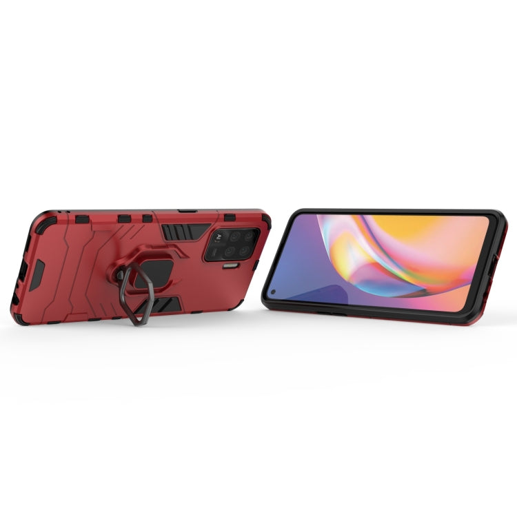 For OPPO A94 Shockproof PC + TPU Protective Case with Magnetic Ring Holder