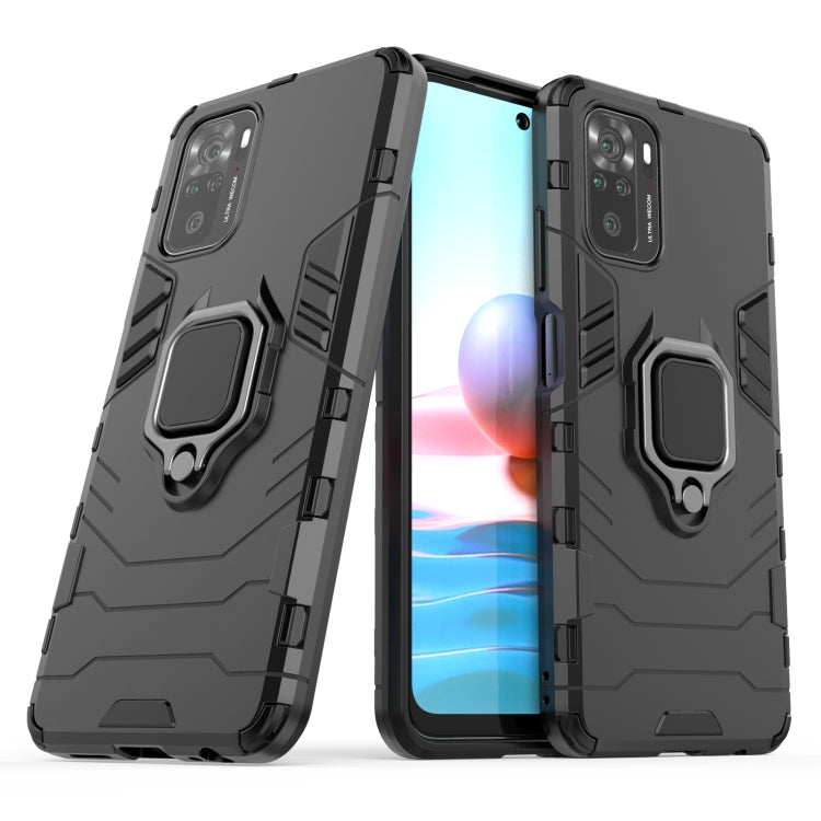 For Xiaomi Redmi Note 10 4G Shockproof PC + TPU Protective Case with Magnetic Ring Holder