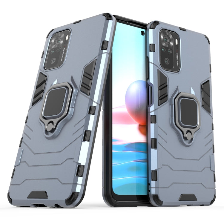 For Xiaomi Redmi Note 10 4G Shockproof PC + TPU Protective Case with Magnetic Ring Holder