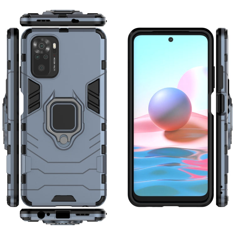 For Xiaomi Redmi Note 10 4G Shockproof PC + TPU Protective Case with Magnetic Ring Holder