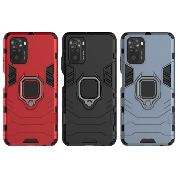 For Xiaomi Redmi Note 10 4G Shockproof PC + TPU Protective Case with Magnetic Ring Holder