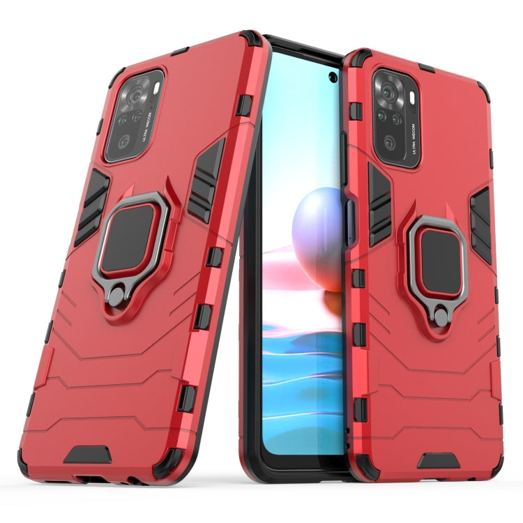 For Xiaomi Redmi Note 10 4G Shockproof PC + TPU Protective Case with Magnetic Ring Holder
