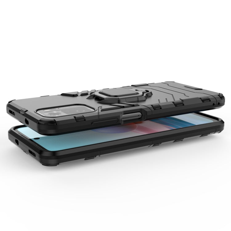 For Xiaomi Redmi Note 10 4G Shockproof PC + TPU Protective Case with Magnetic Ring Holder