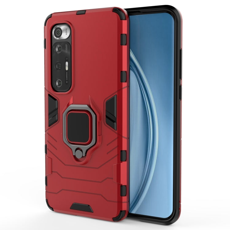 For Xiaomi Mi 10S Shockproof PC + TPU Protective Case with Magnetic Ring Holder