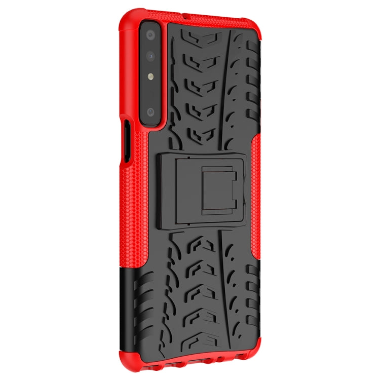 For LG Stylo 7 4G Tire Texture Shockproof TPU+PC Protective Case with Holder