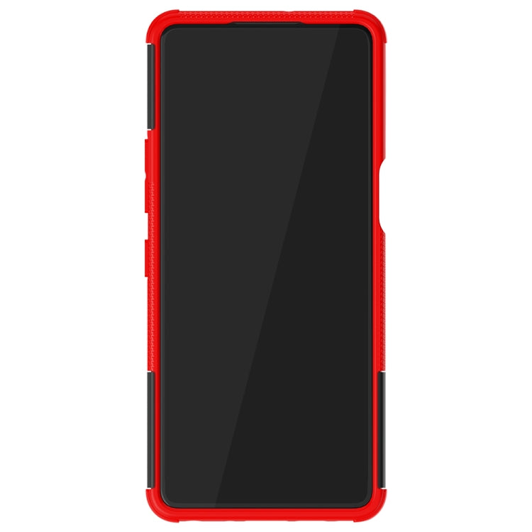 For LG Stylo 7 4G Tire Texture Shockproof TPU+PC Protective Case with Holder