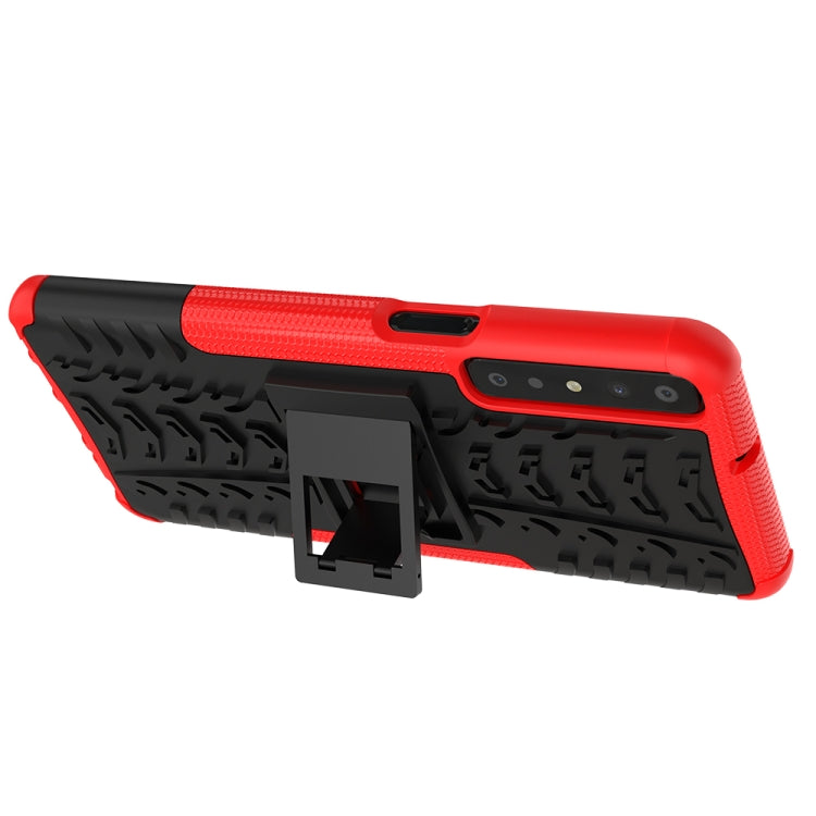 For LG Stylo 7 4G Tire Texture Shockproof TPU+PC Protective Case with Holder