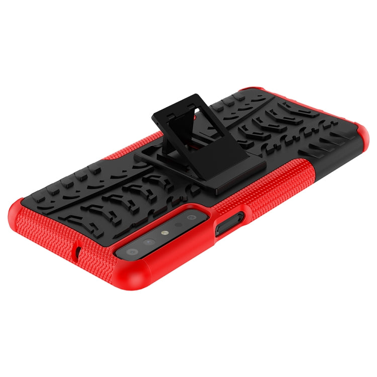 For LG Stylo 7 4G Tire Texture Shockproof TPU+PC Protective Case with Holder
