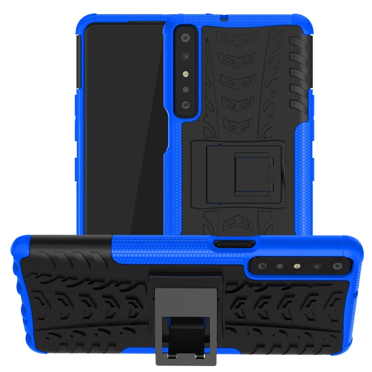 For LG Stylo 7 4G Tire Texture Shockproof TPU+PC Protective Case with Holder