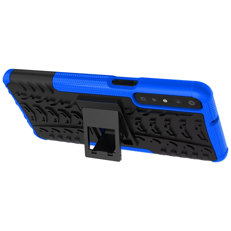 For LG Stylo 7 4G Tire Texture Shockproof TPU+PC Protective Case with Holder