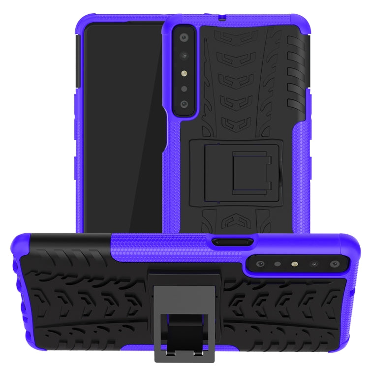 For LG Stylo 7 4G Tire Texture Shockproof TPU+PC Protective Case with Holder