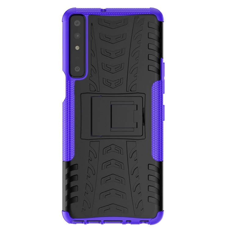 For LG Stylo 7 4G Tire Texture Shockproof TPU+PC Protective Case with Holder