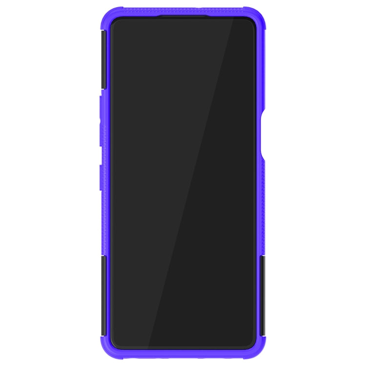 For LG Stylo 7 4G Tire Texture Shockproof TPU+PC Protective Case with Holder