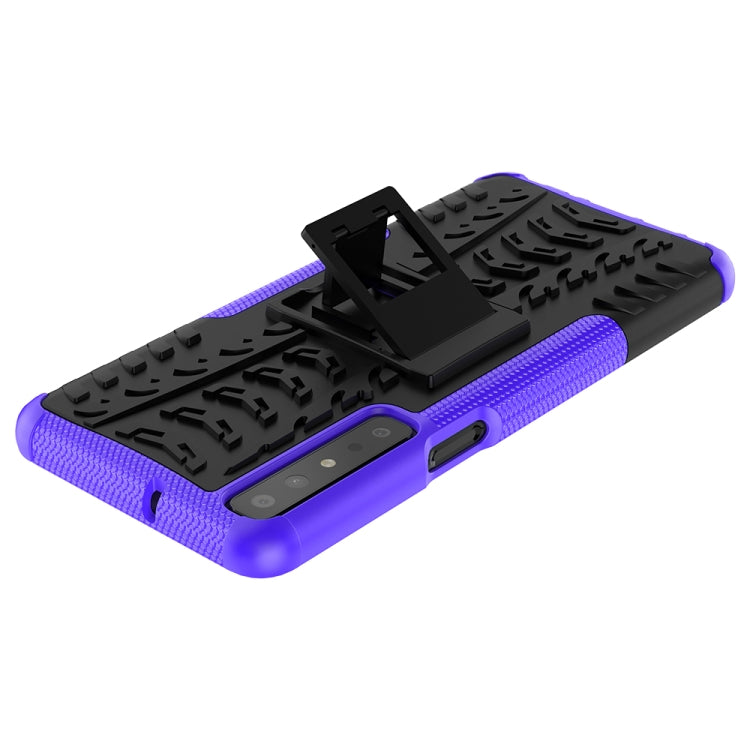 For LG Stylo 7 4G Tire Texture Shockproof TPU+PC Protective Case with Holder