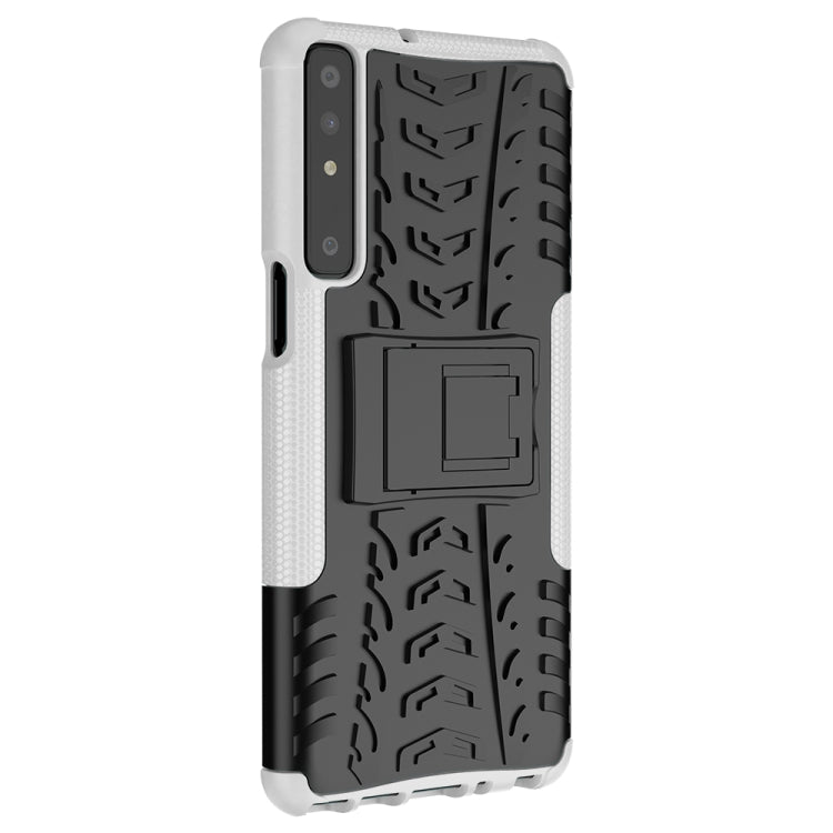 For LG Stylo 7 4G Tire Texture Shockproof TPU+PC Protective Case with Holder