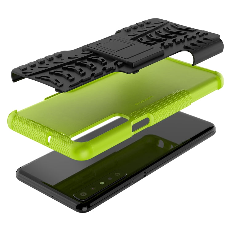 For LG Stylo 7 4G Tire Texture Shockproof TPU+PC Protective Case with Holder