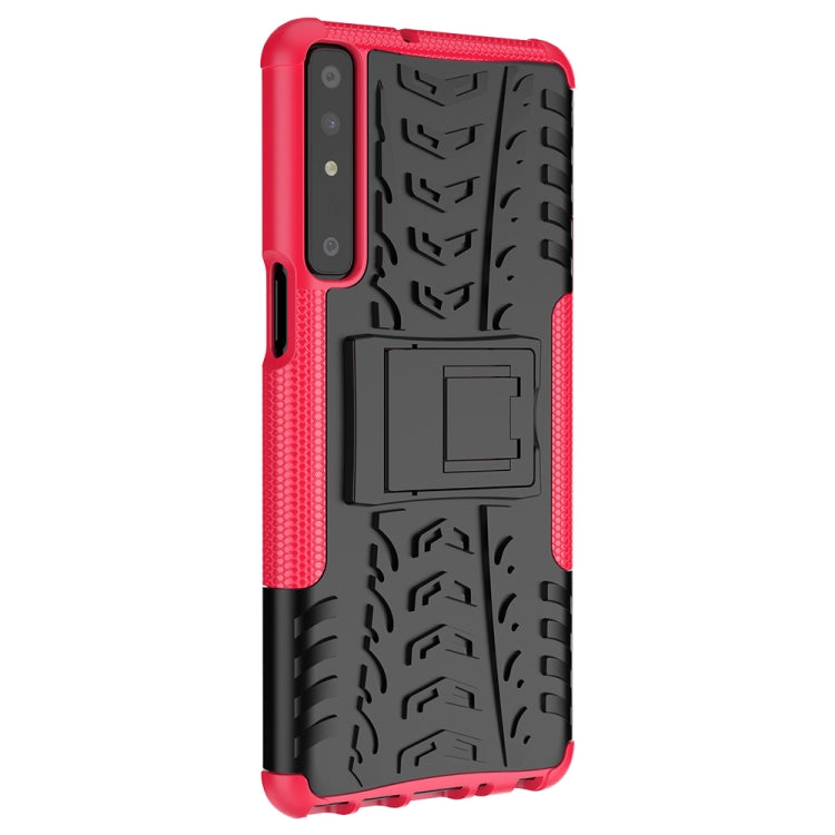 For LG Stylo 7 4G Tire Texture Shockproof TPU+PC Protective Case with Holder