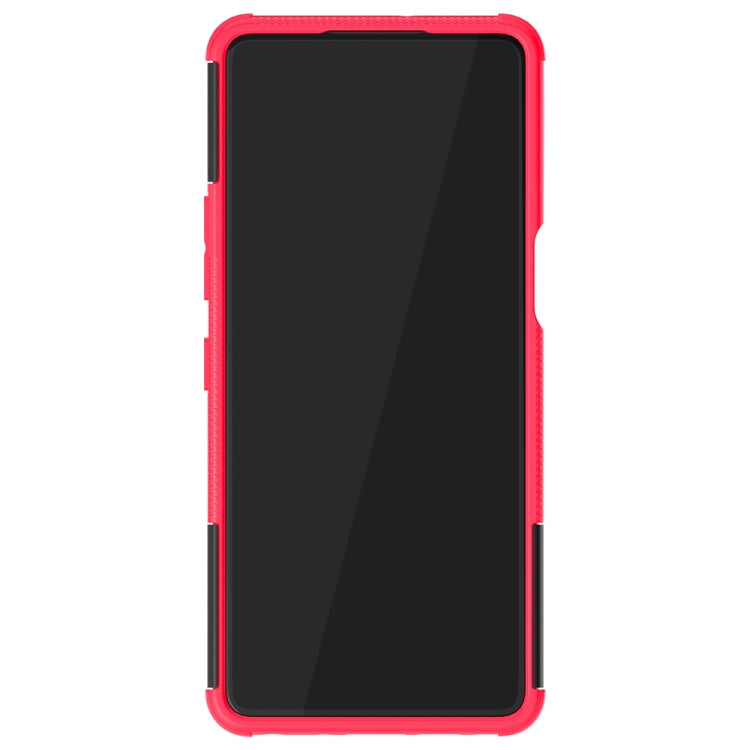 For LG Stylo 7 4G Tire Texture Shockproof TPU+PC Protective Case with Holder