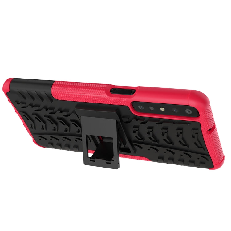 For LG Stylo 7 4G Tire Texture Shockproof TPU+PC Protective Case with Holder