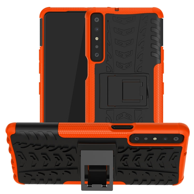 For LG Stylo 7 4G Tire Texture Shockproof TPU+PC Protective Case with Holder