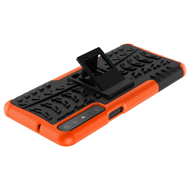 For LG Stylo 7 4G Tire Texture Shockproof TPU+PC Protective Case with Holder