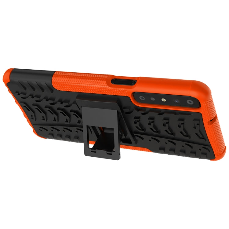 For LG Stylo 7 4G Tire Texture Shockproof TPU+PC Protective Case with Holder