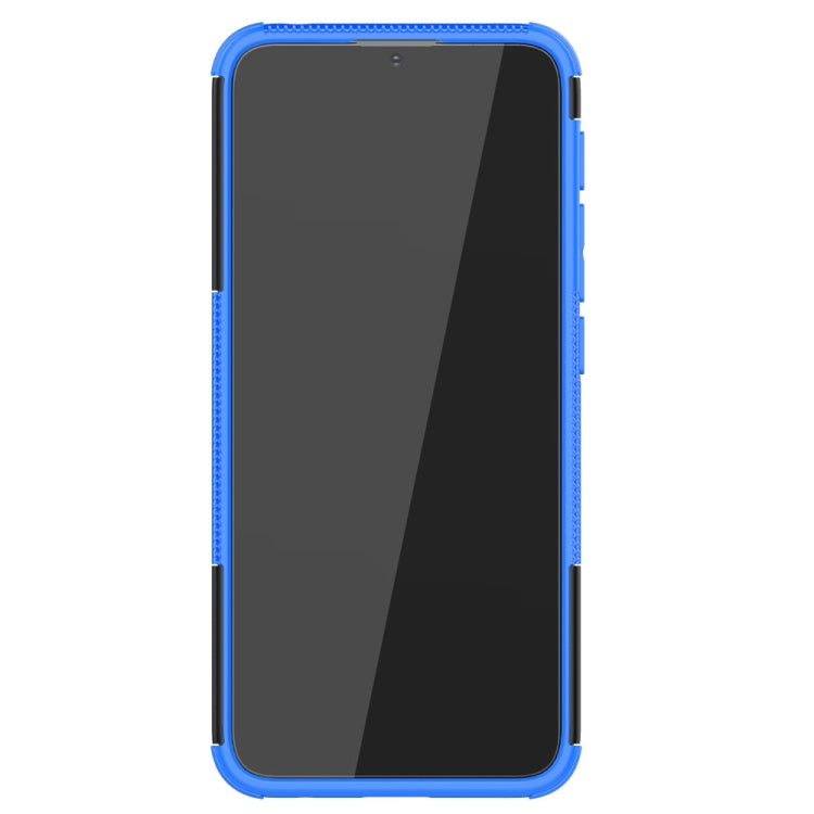 For Motorola Moto E7 Power Tire Texture Shockproof TPU+PC Protective Case with Holder