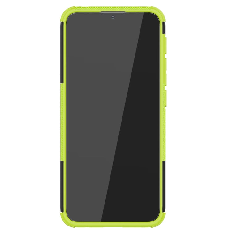 For Motorola Moto E7 Power Tire Texture Shockproof TPU+PC Protective Case with Holder