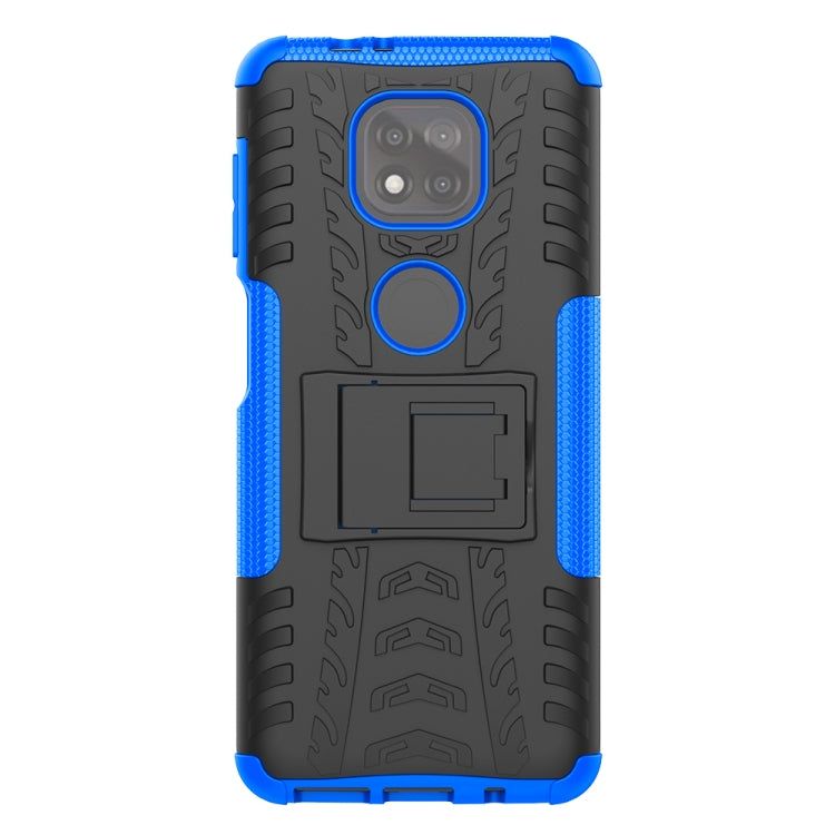 For Motorola Moto G Power (2021) Tire Texture Shockproof TPU+PC Protective Case with Holder