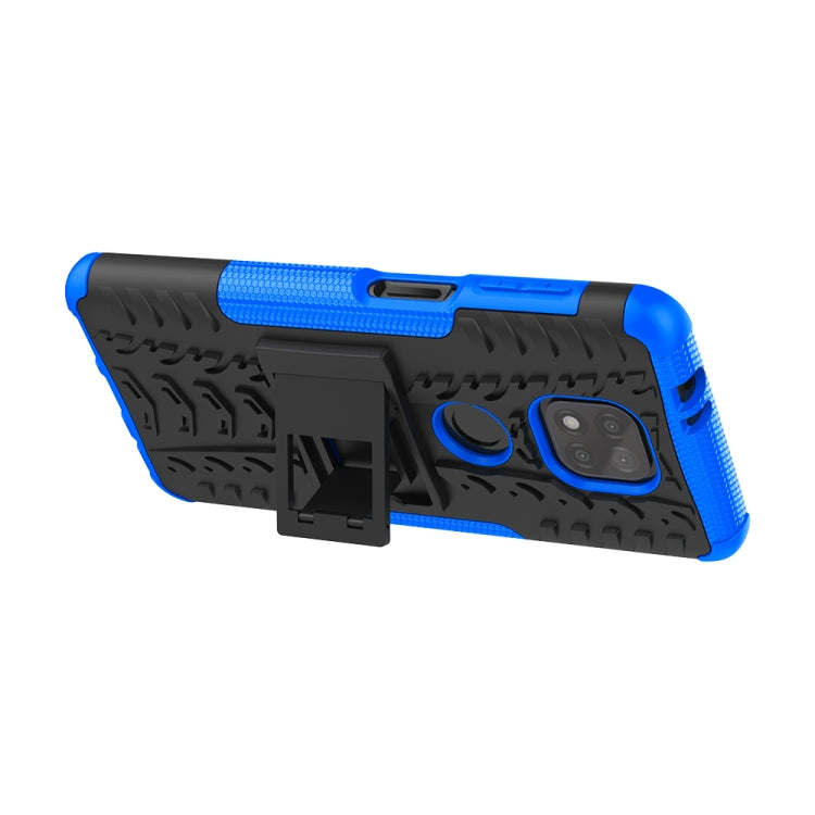 For Motorola Moto G Power (2021) Tire Texture Shockproof TPU+PC Protective Case with Holder