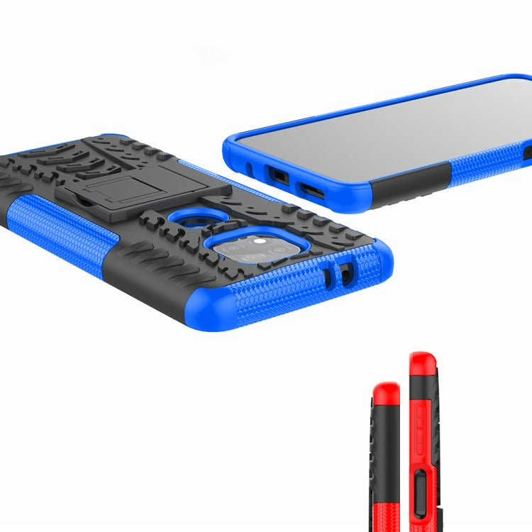 For Motorola Moto G Power (2021) Tire Texture Shockproof TPU+PC Protective Case with Holder