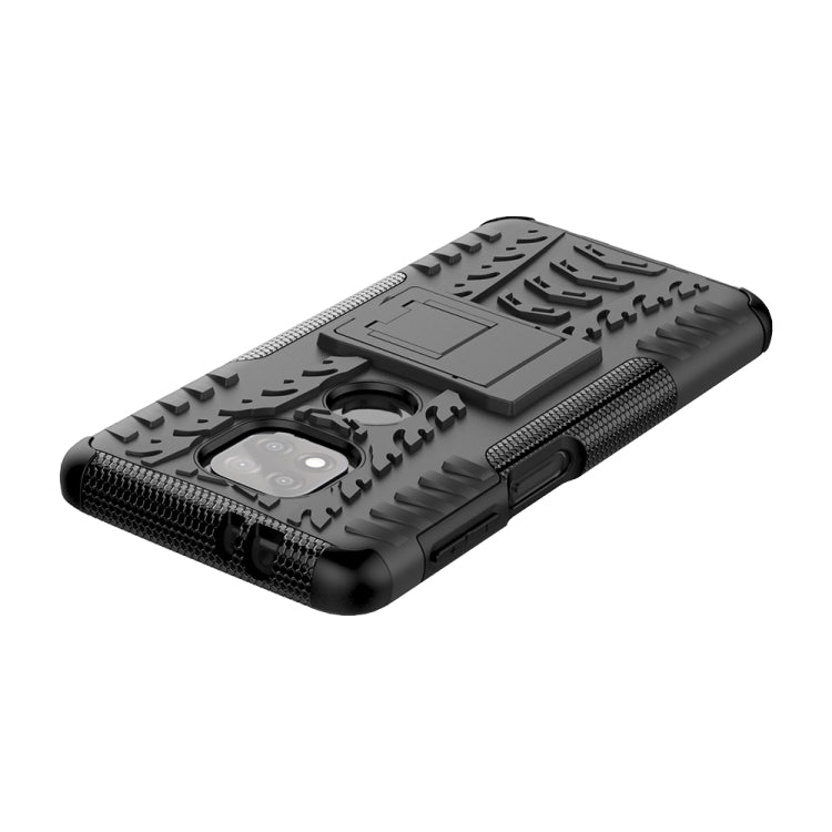 For Motorola Moto G Power (2021) Tire Texture Shockproof TPU+PC Protective Case with Holder