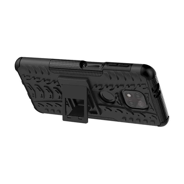 For Motorola Moto G Power (2021) Tire Texture Shockproof TPU+PC Protective Case with Holder