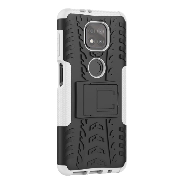 For Motorola Moto G Power (2021) Tire Texture Shockproof TPU+PC Protective Case with Holder