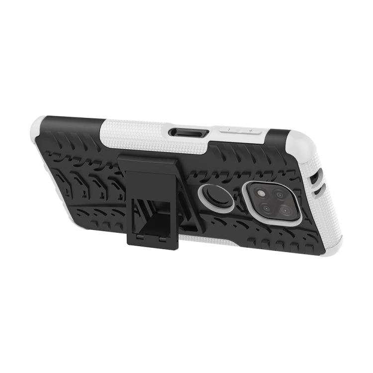 For Motorola Moto G Power (2021) Tire Texture Shockproof TPU+PC Protective Case with Holder