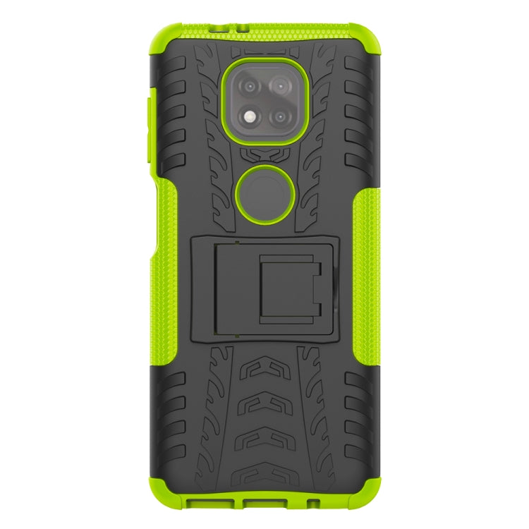 For Motorola Moto G Power (2021) Tire Texture Shockproof TPU+PC Protective Case with Holder